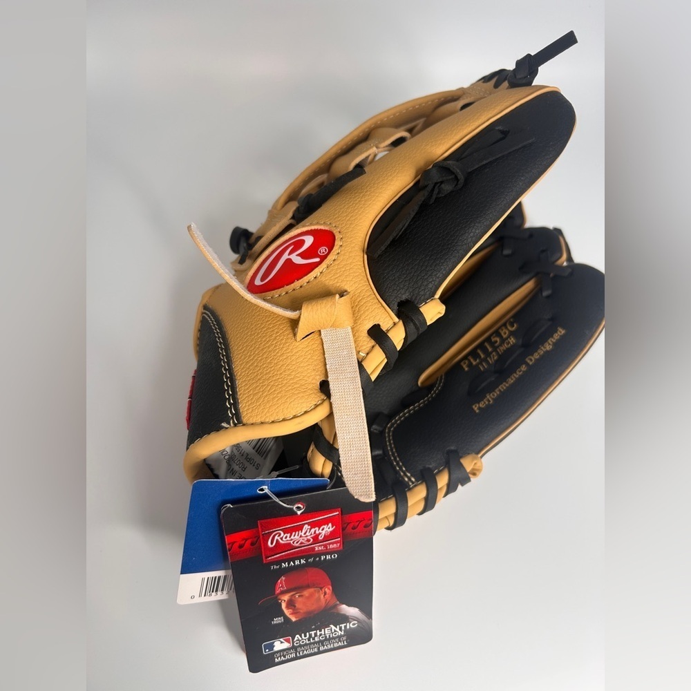 Rawlings 11.5” Youth Player Series Fielding Glove RH Throw Tan - Picture 8 of 12